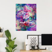 Geweldige trendbandkleurige kleurstof jonge wild e poster (Thuiskantoor)
