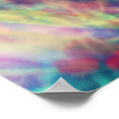 Geweldige trendbandkleurige kleurstof jonge wild e poster (Hoek)