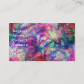 Geweldige trendbandkleurige kleurstof jonge wild e visitekaartje (Achterkant)