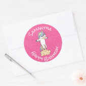 Geweldige trendy eenhoorn ronde sticker (Envelop)