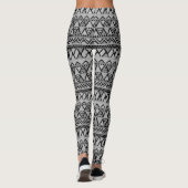 Geweldige Trendy Gray tribal Geometric Pattern Leggings (Achterkant)