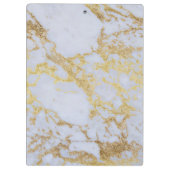 Geweldige trendy modern faux goudglitter marmer klembord (Achterkant)