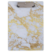 Geweldige trendy modern faux goudglitter marmer klembord (Voorkant)