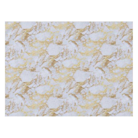 Geweldige trendy modern faux goudglitter marmer tafelkleed (Voorkant (Horizontaal))