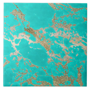 Geweldige trendy modern faux goudglitter marmer tegeltje