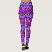 Geweldige tribaal geometrisch patroon leggings (Achterkant)