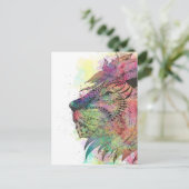 Geweldige tribale waterverf leeuw ontwerp briefkaart (Staand voorkant)
