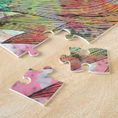 Geweldige tribale waterverf leeuw ontwerp legpuzzel (Zijkant)