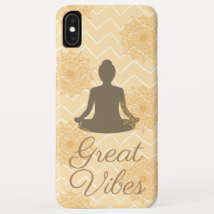 Geweldige trillingen Zittende lotushouding Case-Mate iPhone Case