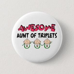GEWELDIGE TRIPLETS-eenheid Ronde Button 5,7 Cm