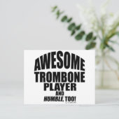 Geweldige Trombone Player Briefkaart (Staand voorkant)