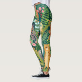 Geweldige tropisch motief l Wilde dieren l Groen Leggings (Links)