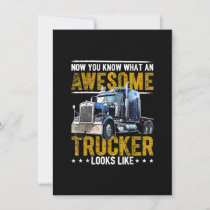 Geweldige Trucker Grote Rig Semi-Trailer Truck Bes Kaart