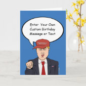 Geweldige Trump Birthday Kaart - Pas uw bericht aa (Gele Bloem)