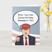 Geweldige Trump Birthday Kaart - Pas uw bericht aa (Gele Bloem)