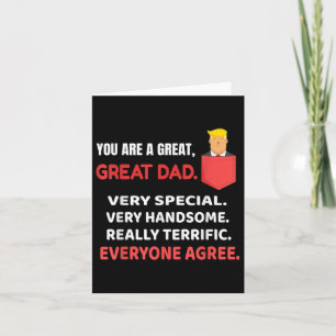 Geweldige Trump Vaderdag Geweldig Cadeau voor Papa Kaart
