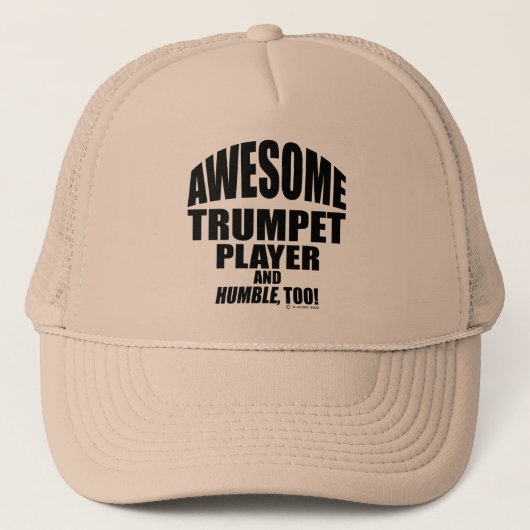 Geweldige Trumpet Player Trucker Pet (Voorkant)