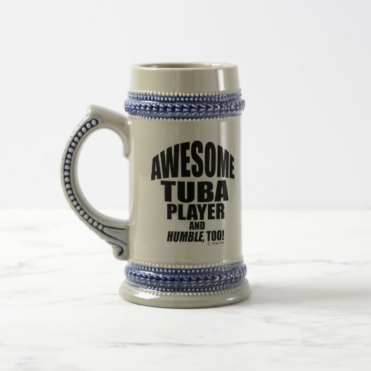 Geweldige Tuba Player Beer Stein Bierpul (Links)