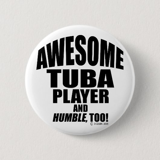 Geweldige Tuba Player Ronde Button 5,7 Cm (Voorkant)