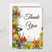 Geweldige tulpen Dank je wel Bedankkaart (Voorkant / Achterkant)