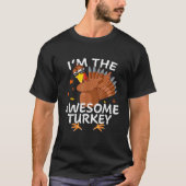 Geweldige Turkije Matching Outfit Thanksgiving Pyj T-shirt (Voorkant)