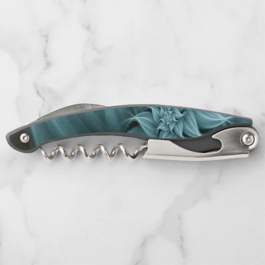 Geweldige turquoise bloemfractal kurkentrekker (Achterkant)