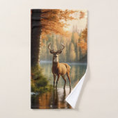 Geweldige Twaalf Punt Buck in Herfstwateren Bad Handdoek (Handdoek)