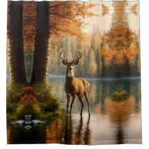 Geweldige Twaalf Punt Buck in Herfstwateren