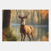 Geweldige Twaalf Punt Buck in Herfstwateren Inpakpapier Vel (Voorkant 2)