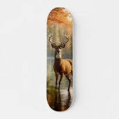 Geweldige Twaalf Punt Buck in Herfstwateren Persoonlijk Skateboard (Voorkant)