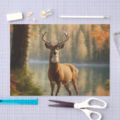 Geweldige Twaalf Punt Buck in Herfstwateren Tissuepapier (Craft)