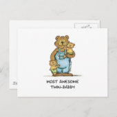 Geweldige tweelingvader briefkaart (Voorkant / Achterkant)