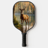 Geweldige Twelve Point Buck Autumn Waters Persoonl Pickleball Paddle (Voorkant)