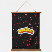 Geweldige typografie hangend wandkleed (Voorkant)