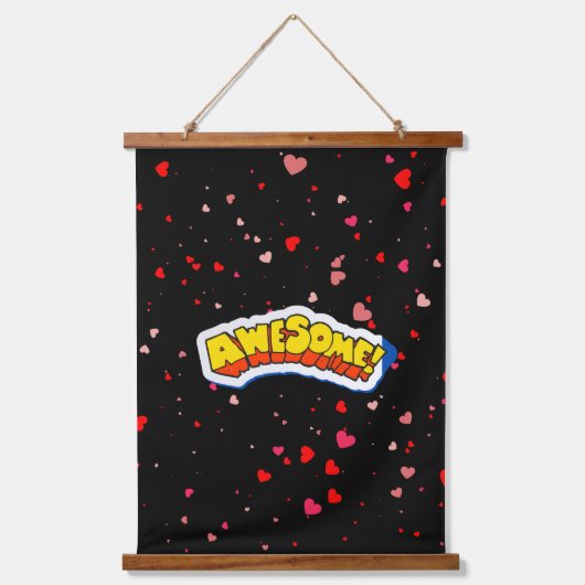 Geweldige typografie hangend wandkleed (Voorkant)