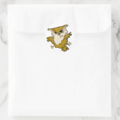 Geweldige uil ronde sticker (Tas)