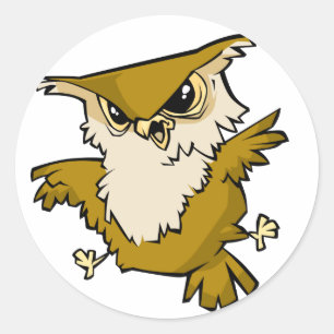 Geweldige uil ronde sticker