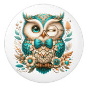 GEWELDIGE UILEN KERAMISCHE KNOP (Voorkant)