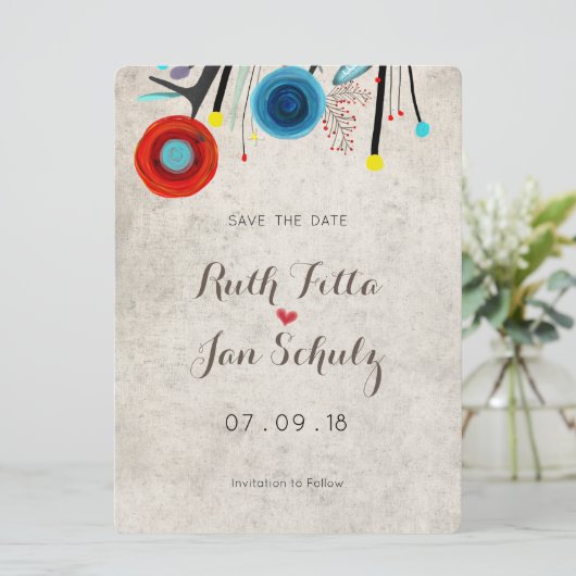 Geweldige uitnodiging tot huwelijk Rupydetequila (Staand voorkant)