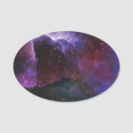 Geweldige uitwendig ruimtepatroon naamplaatje (Voorkant)