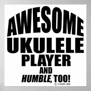 Geweldige Ukulele Player Poster