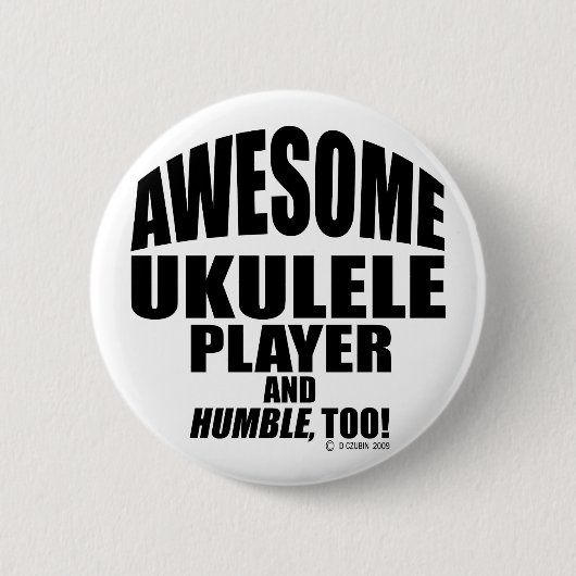 Geweldige Ukulele Player Ronde Button 5,7 Cm (Voorkant)