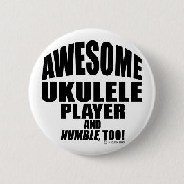 Geweldige Ukulele Player Ronde Button 5,7 Cm