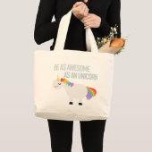 Geweldige unicorm grote tote bag (Voorkant (product))