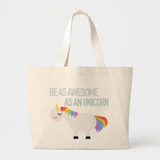 Geweldige unicorm grote tote bag (Voorkant)