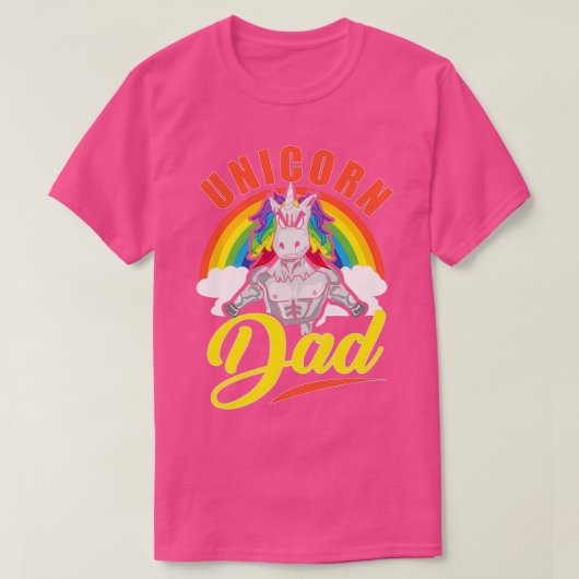 Geweldige Unicorn Dad Cool Unicorn Dads T-shirt (Design voorkant)