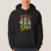 Geweldige Unicorn Dad Funny Rainbow Splatter Hoodie (Voorkant)