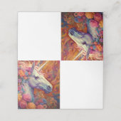 Geweldige Unicorn Plaatskaartje (Buitenkant ongevouwen)