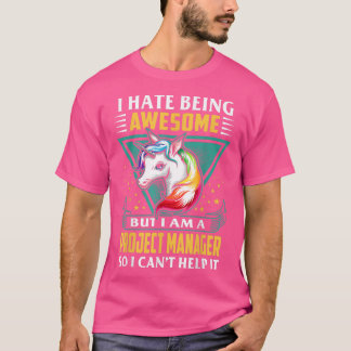 Geweldige Unicorn Project Manager T-shirt
