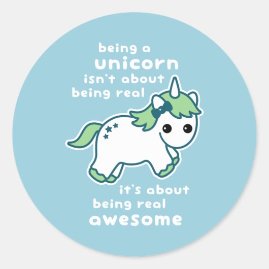 Geweldige Unicorn Ronde Sticker (Voorkant)